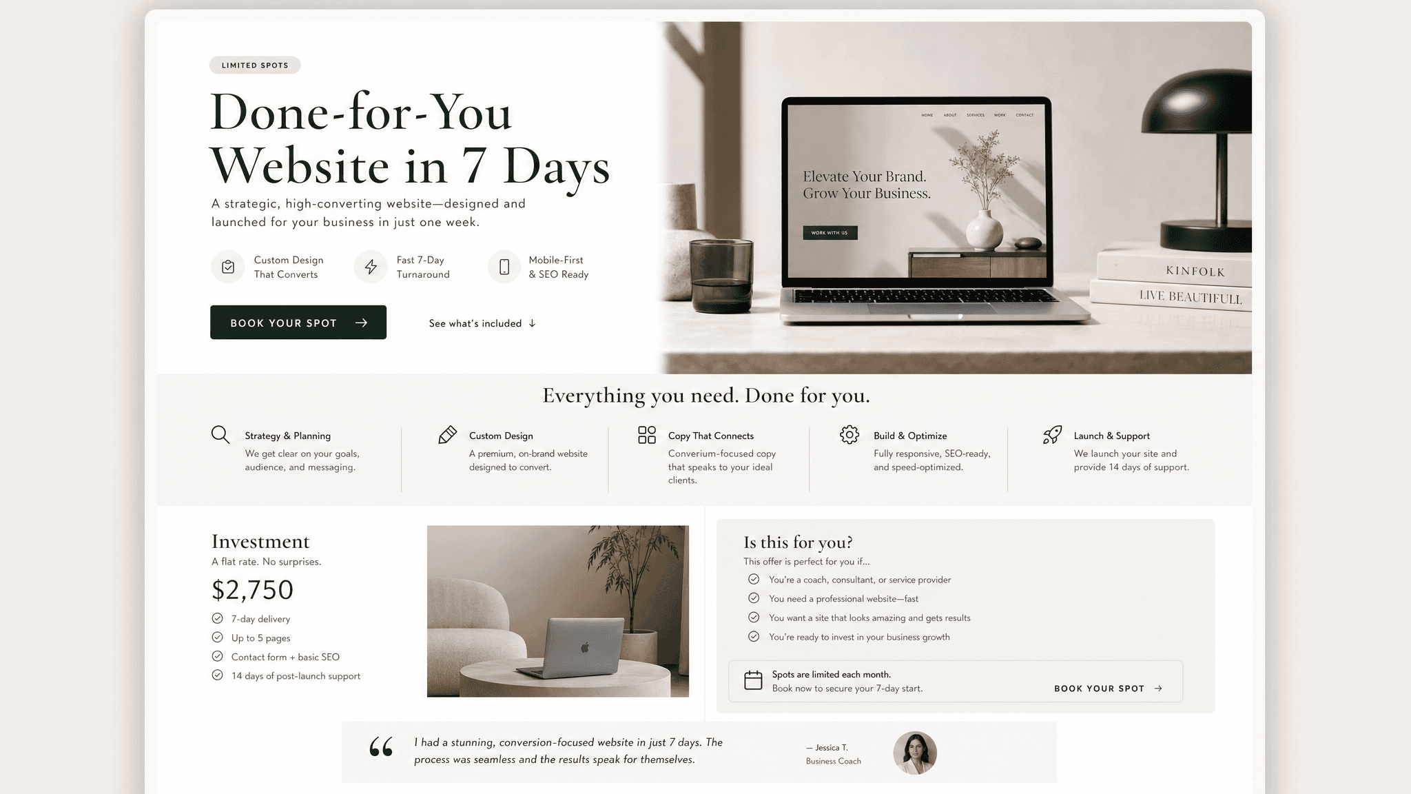 Landing page