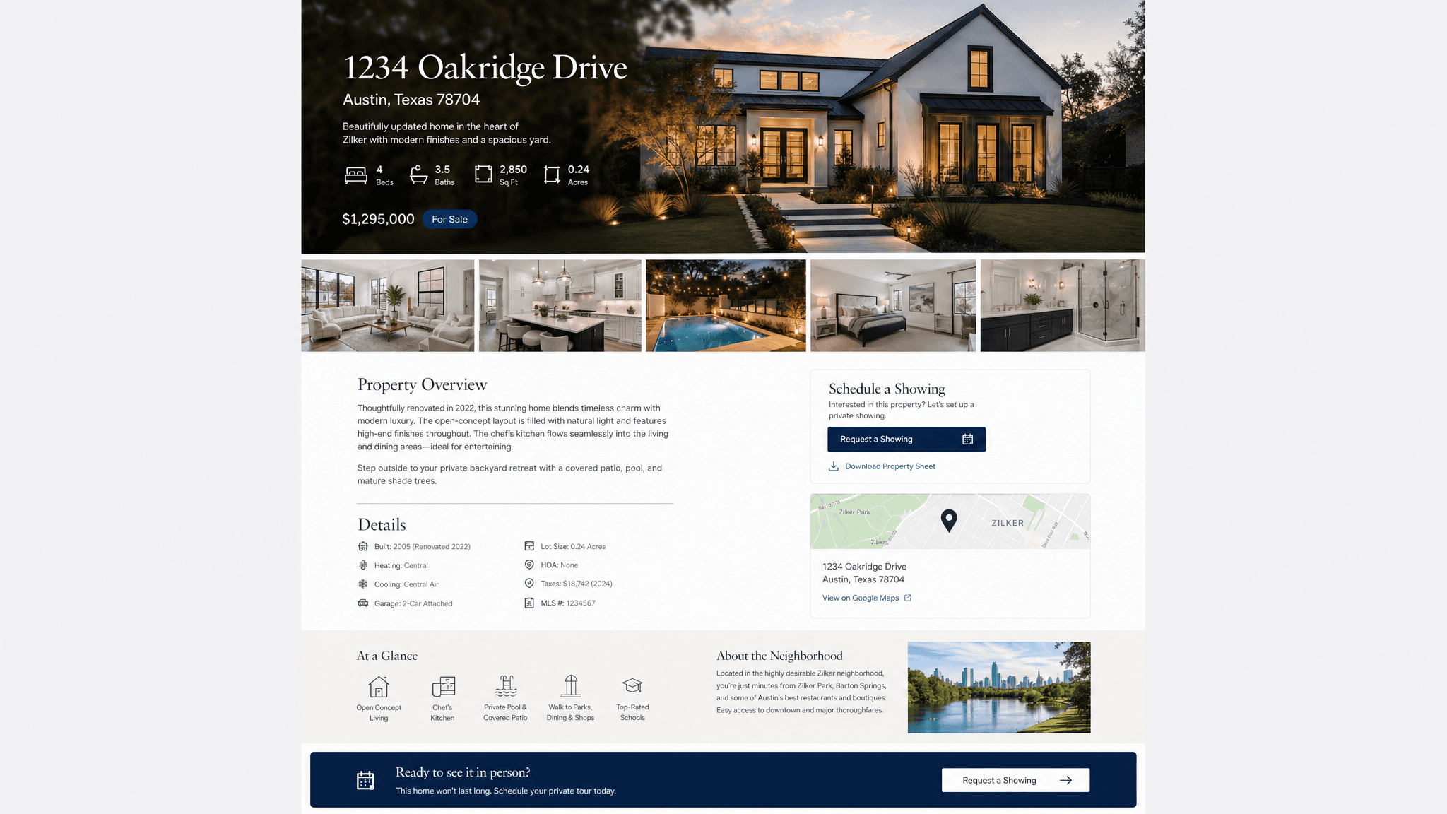 Property listing