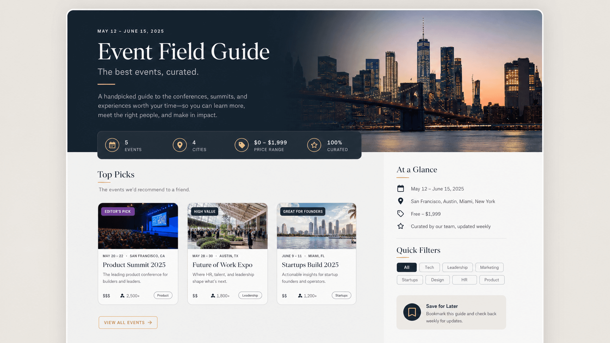 Event field guide
