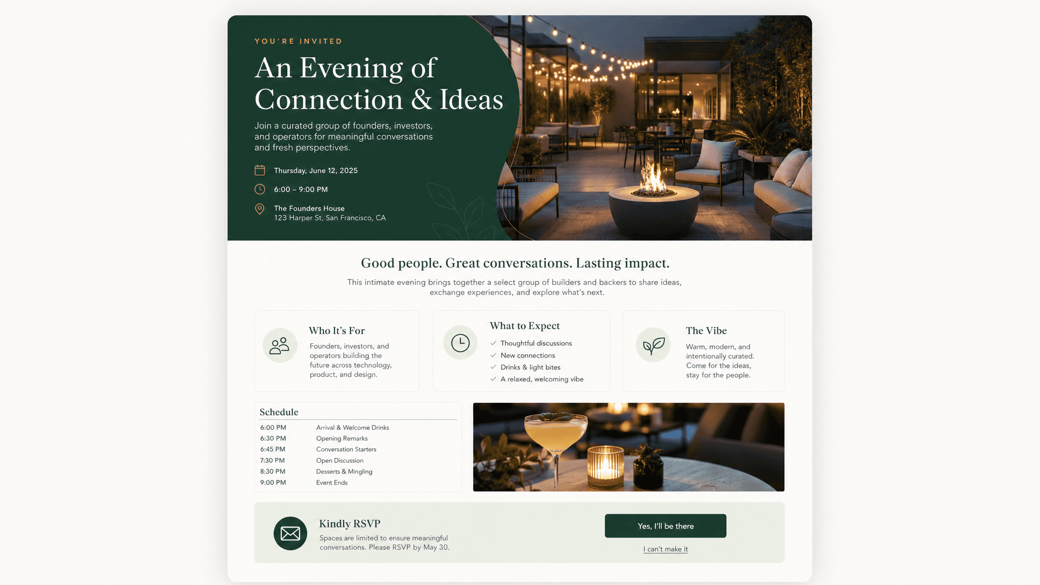 Event invitation
