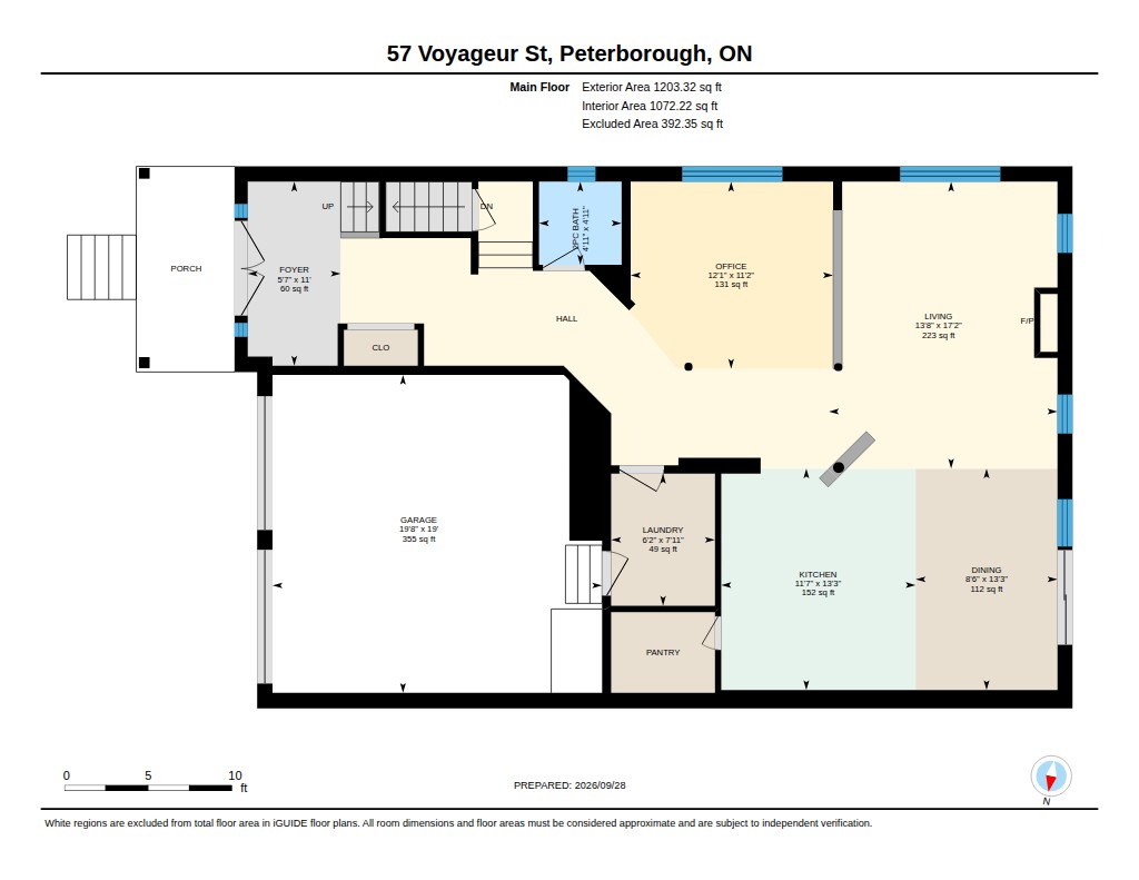 57 Voyageur St main floor plan
