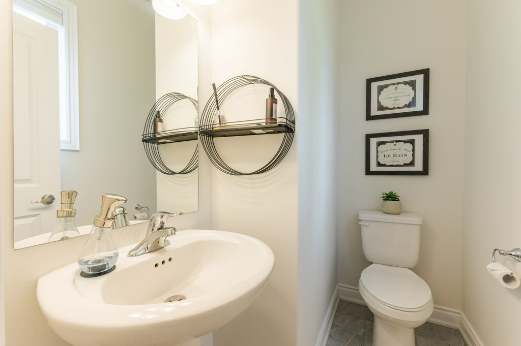 80 Marsh Avenue, Unit 78 - Powder room with pedestal sink