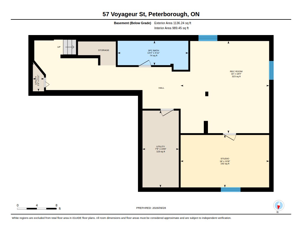 57 Voyageur St basement floor plan