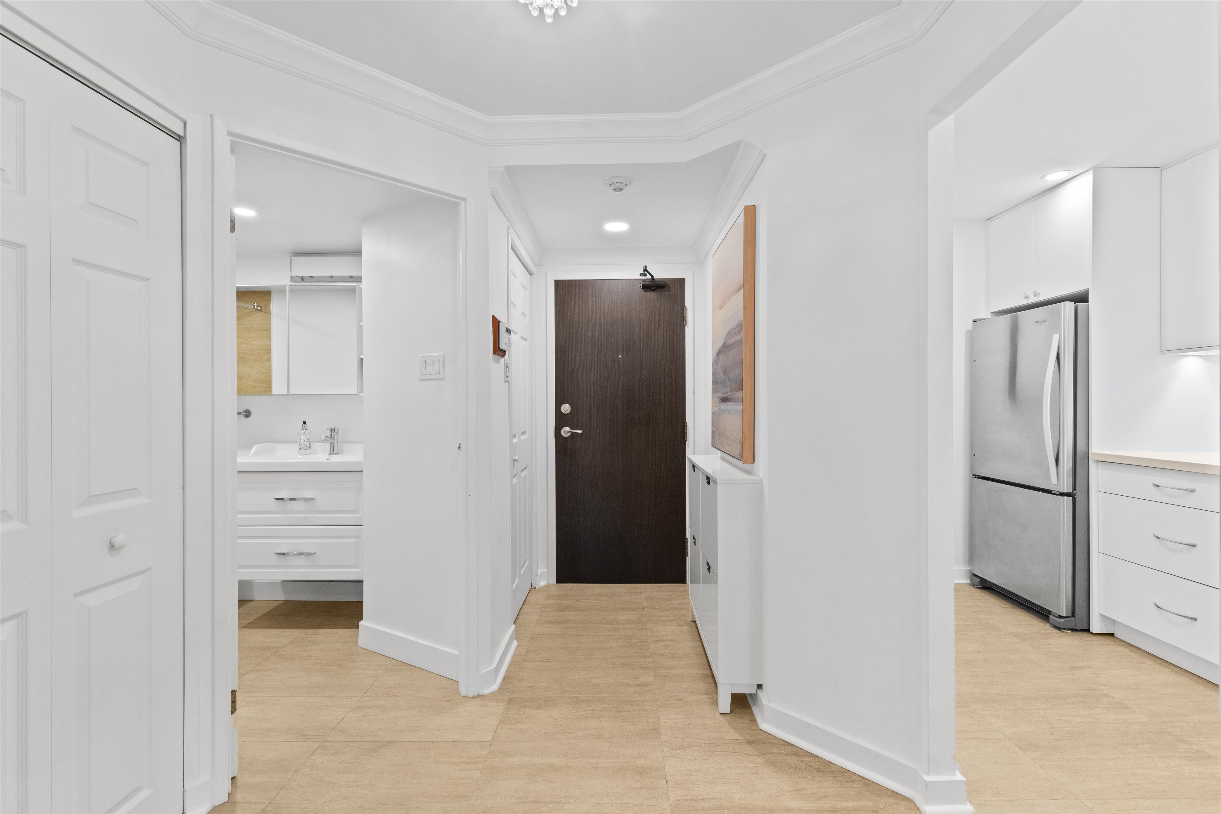 Front door and entryway