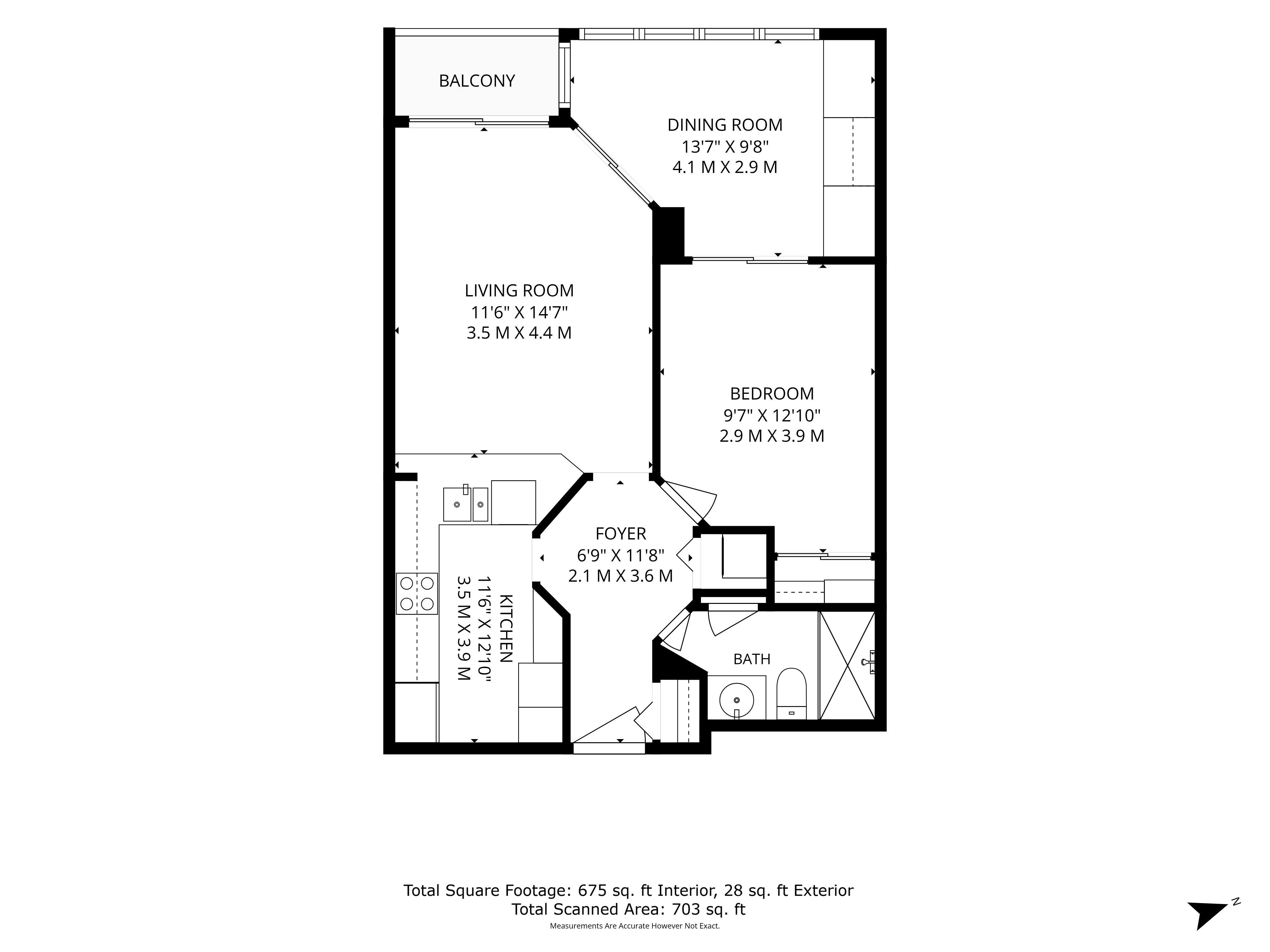 Floor plan of Suite 504, 60 Homewood Avenue